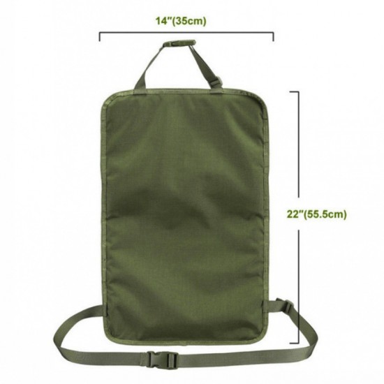 Multi-functional tactical car seat cushion, Molle storage bag, rear seat organizer, car storage bag