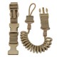 Outdoor military enthusiast multi-functional tactical gun strap rope, safety rope, anti-loss spring elastic keychain strap