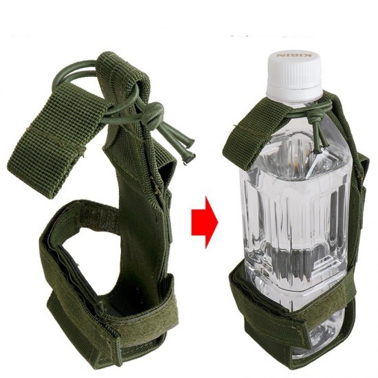 Tactical multi-purpose nylon webbing water bottle bag, Molle outdoor sports water bottle case, hidden folding water bottle bag