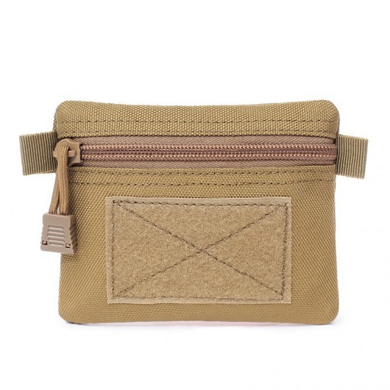 Outdoor military enthusiast pocket money storage bag 1000D zipper bag coin card bag card sleeve identification bag tactical handbag