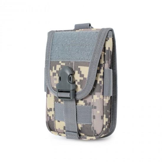 Multi-functional sports running waist belt mobile bag, men's waist bag, vertical double-layer Molle accessory bag, charging battery bag