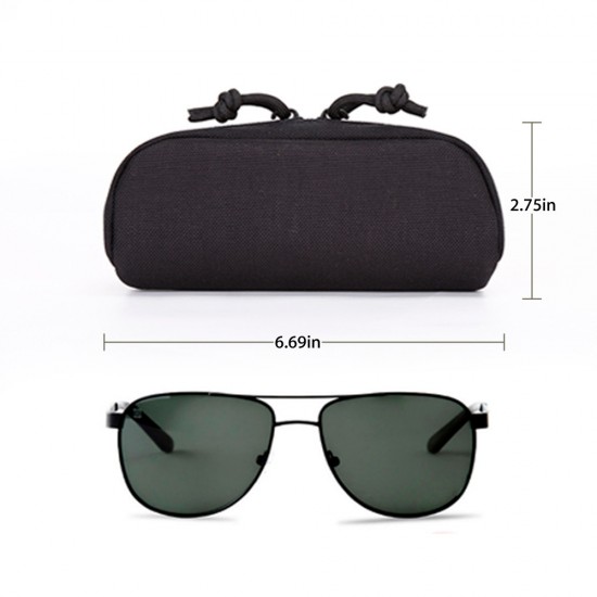Tactical nylon hard shell eyeglass case with MOLLE system, protection case, accessory bag, sunglasses bag, factory direct sale
