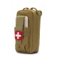 Portable first aid bag, nylon tactical MOLLE outdoor medical bag, storage accessory waist bag, military enthusiast tactical bag