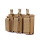 New tactical triple-link pouch, triple magazine pouch with attachment, pistol magazine pouch, multi-purpose storage bag for military enthusiasts
