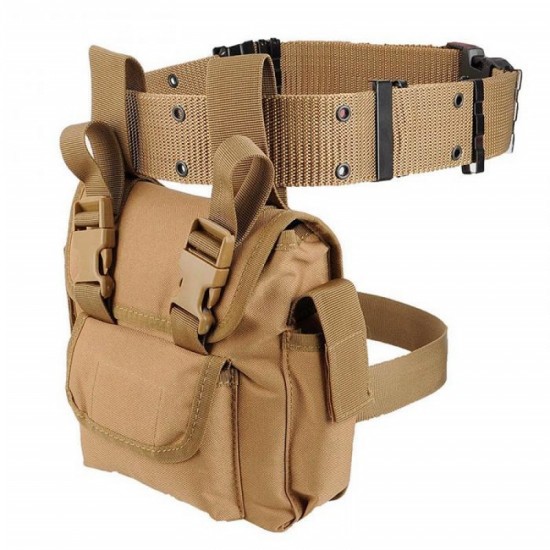 Military enthusiast outdoor legging bag, multifunctional large-capacity tactical leg holster, cycling legging tool waist bag