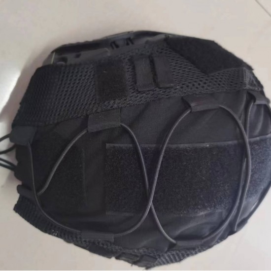 Outdoor tactical FAST helmet cover with camouflage fabric, elastic cord, CS Russian tactical helmet cover equipment
