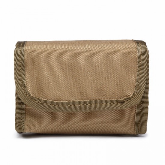 Military enthusiast outdoor tactical 10-hole multifunctional 12g storage pouch, MOLLE accessory pouch, tactical accessory and bullet waist bag