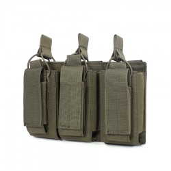 New tactical triple-link pouch, triple magazine pouch with attachment, pistol magazine pouch, multi-purpose storage bag for military enthusiasts