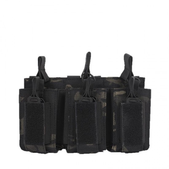 New tactical triple pouch accessory, pistol magazine pouch, field vest, multi-function outdoor storage bag